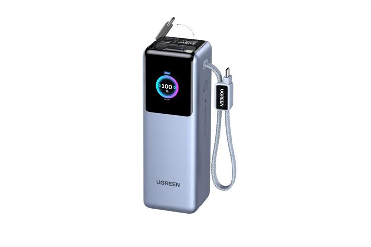Pin sạc dự phòng 25000mAh Type C PD QC 3.0 200W Ugreen PB728 kèm Cáp Dây Rút Type C
