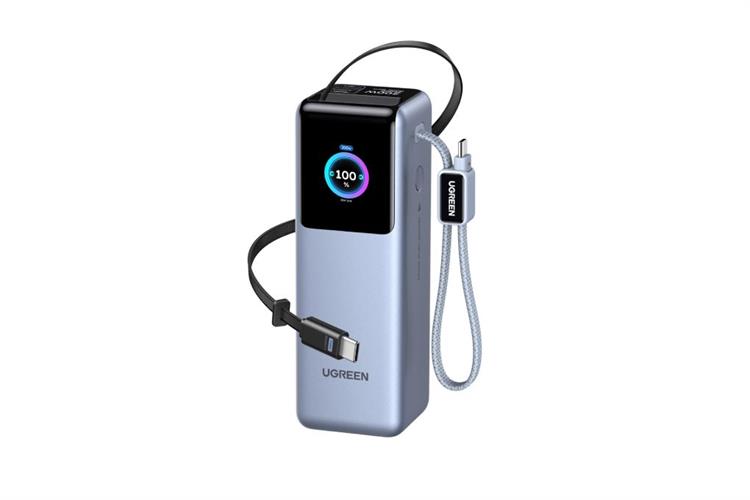 Pin sạc dự phòng 25000mAh Type C PD QC 3.0 200W Ugreen PB728 kèm Cáp Dây Rút Type C