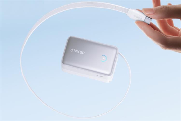 Pin sạc dự phòng 10000mAh Type C PD QC 3.0 45W Anker A1638 kèm cáp dây rút Type C
