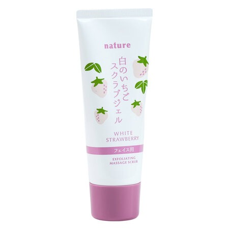 Gel Tẩy Tế Bào Chết Naris Nature Dưỡng Sáng Da (Nature White Strawberry Massaging Scrub) 100g
