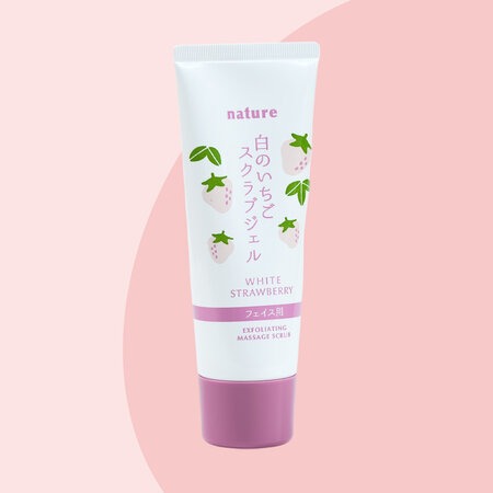 Gel Tẩy Tế Bào Chết Naris Nature Dưỡng Sáng Da (Nature White Strawberry Massaging Scrub) 100g