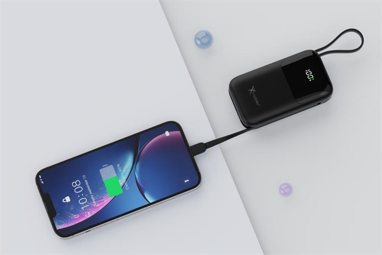 Pin sạc dự phòng 10000mAh Type C PD QC 3.0 22.5W Xmobile JP325 kèm Cáp Lightning và Cáp Type C