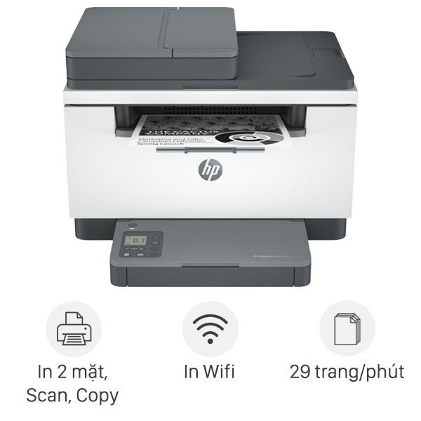 Máy in laser trắng đen đa năng HP LaserJet MFP M236sdw Wifi