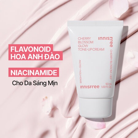 Kem Dưỡng Ẩm innisfree Nâng Tông Da Hoa Anh Đào (Cherry Blossom Glow Tone-Up Cream)