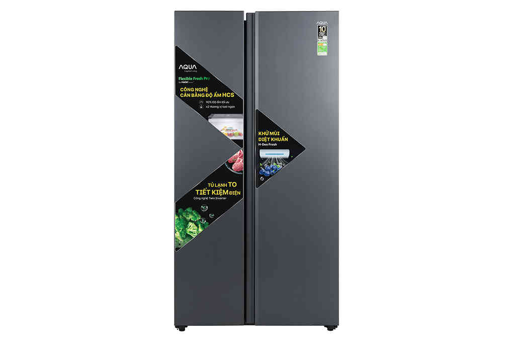 Tủ lạnh Aqua Inverter Side By Side 646 lít AQR-S682XA