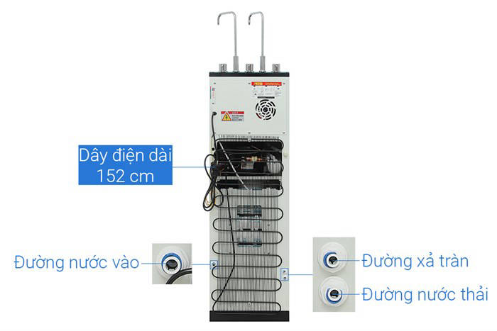 Máy lọc nước RO nóng nguội lạnh Hydrogen Sunhouse SHA76623KL