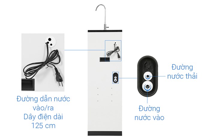 Máy lọc nước RO Hydrogen Sunhouse UltraPURE SHA8810K 10 lõi