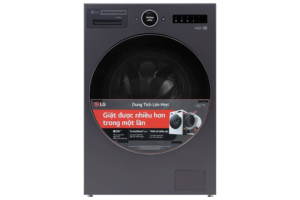 Máy giặt sấy LG Inverter AI DD 2.0 F2517RNTG giặt 17 kg - sấy 10 kg