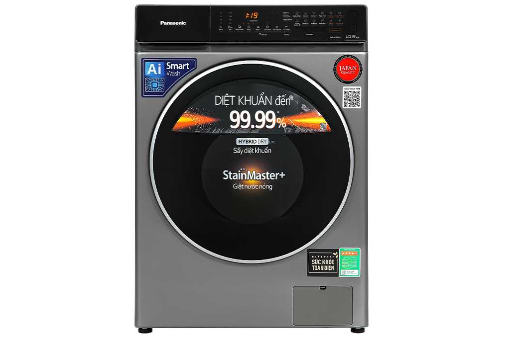Máy giặt Panasonic Inverter NA-V105FC1LV giặt 10.5 kg - sấy tiện ích 2 kg