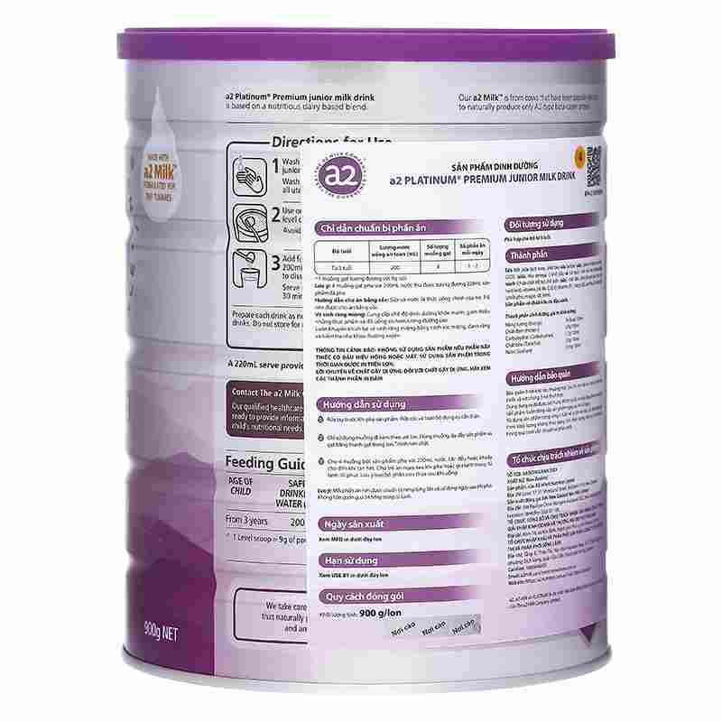 Sữa bột a2 Platinum Premium Junior Milk Drink số 4 900g
