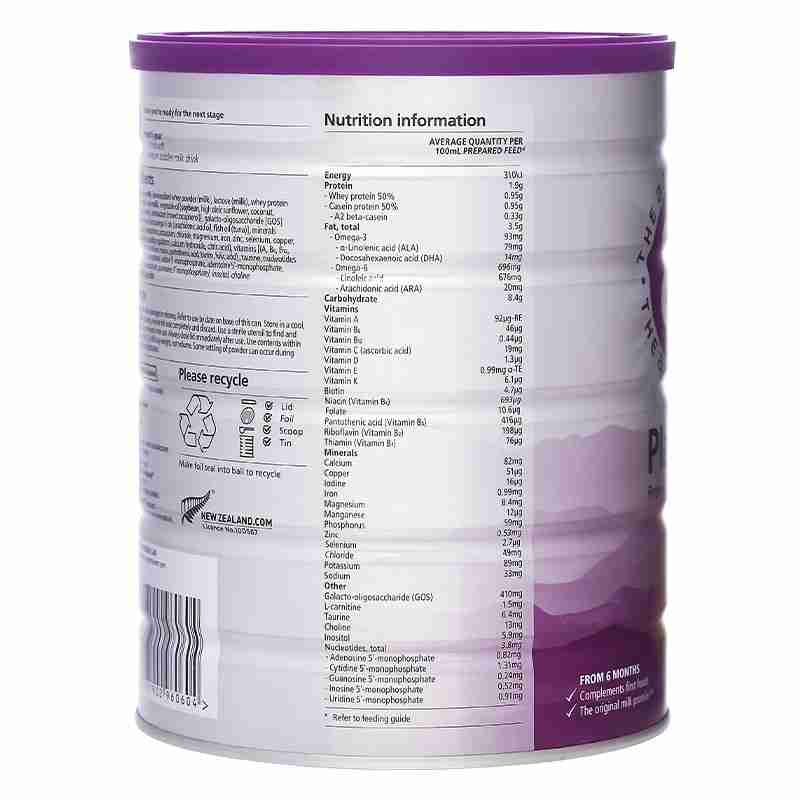 Sữa bột a2 Platinum Premium Follow-On Formula số 2 900g