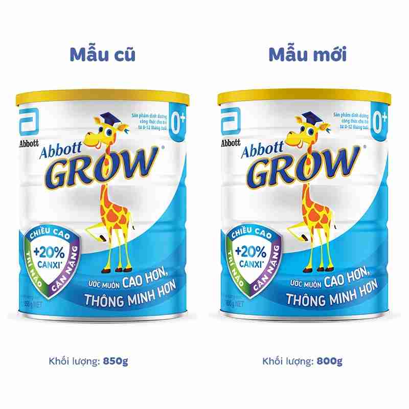 Sữa bột Abbott Grow 0+ 850g