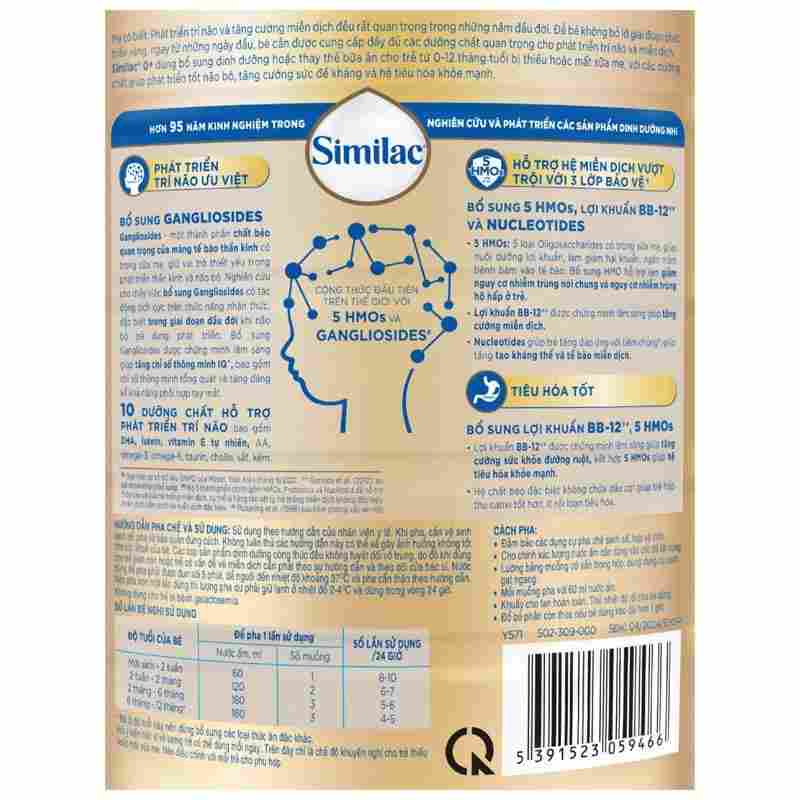 Sữa bột Similac 5G 0+ 850g