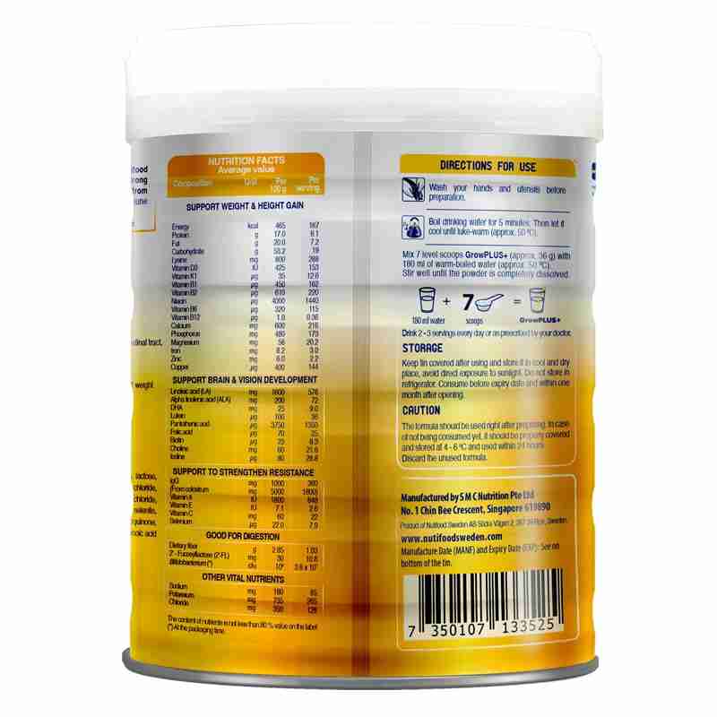 Sữa bột Nutifood GrowPLUS+ vàng 2+ hương vani 800g