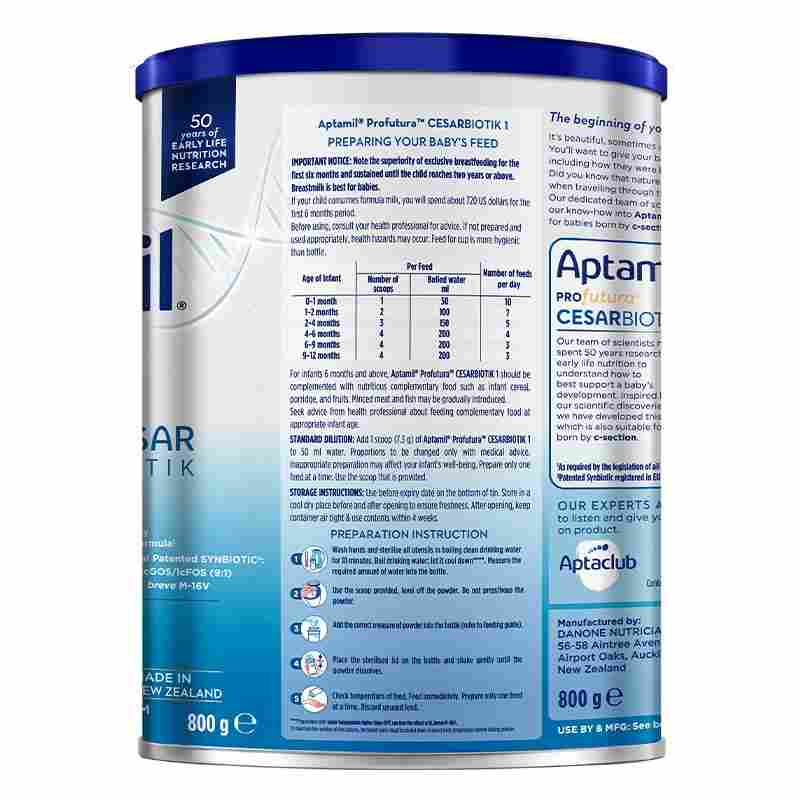 Sữa bột Aptamil Profutura Cesarbiotik số 1 800g