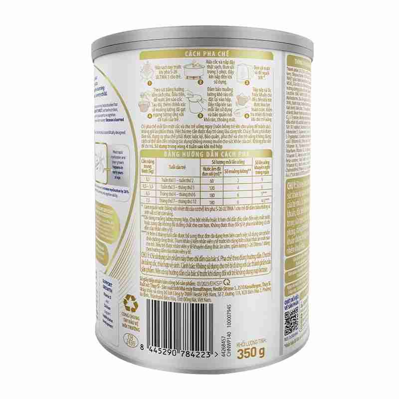 Sữa bột Nestlé S-26 Ultima số 1 350g