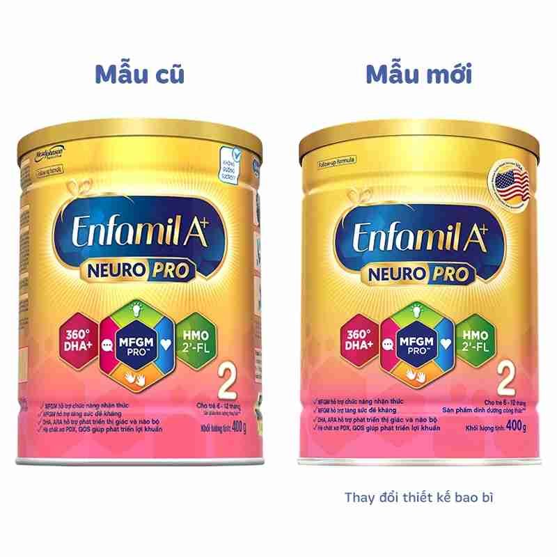Sữa bột Enfamil A+ Neuropro số 2 400g