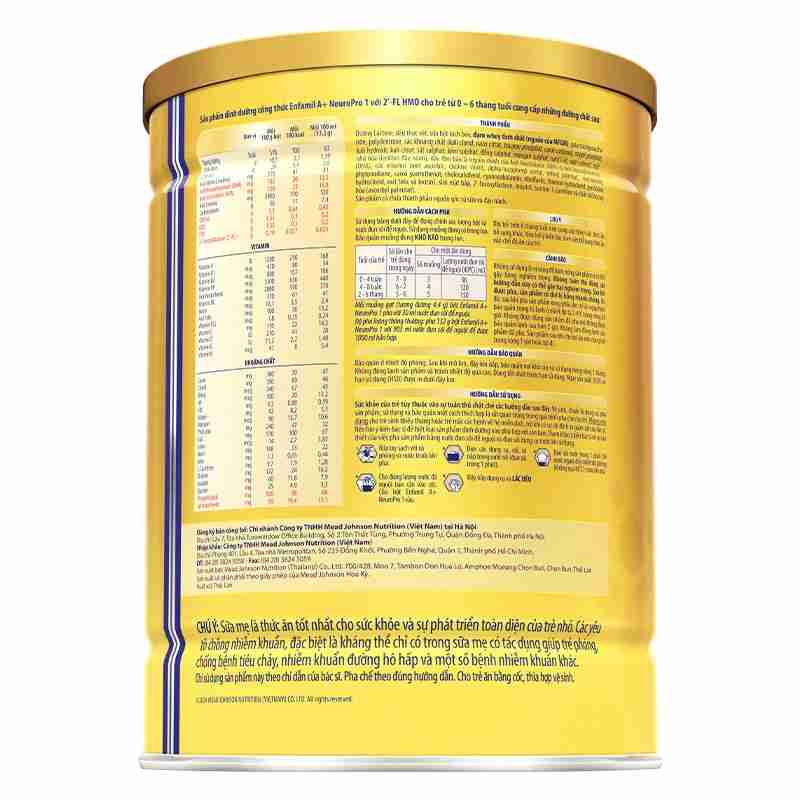 Sữa bột Enfamil A+ Neuropro số 1 830g