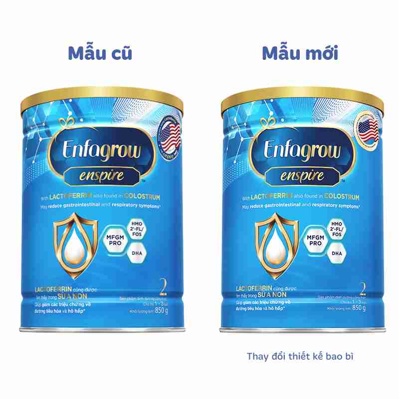 Sữa bột Enfagrow Enspire số 2 850g