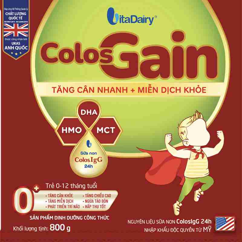 Sữa bột ColosBaby Colos Gain 0+ 800g (0-12 tháng)