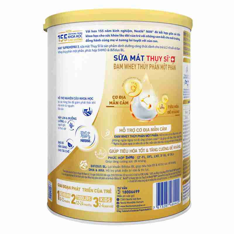 Sữa bột NAN Supremepro số 3 800g (2-6 tuổi)