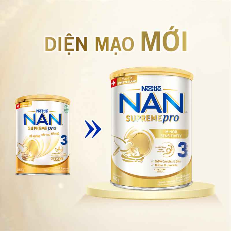 Sữa bột NAN Supremepro số 3 800g (2-6 tuổi)