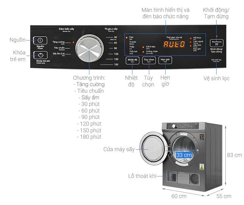 Máy sấy thông hơi Aqua 8 kg AQH-V800H SS