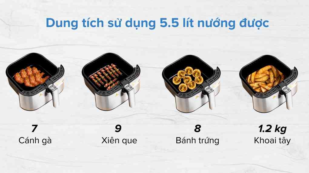Nồi chiên không dầu BlueStone AFB-5878 5.5 lít