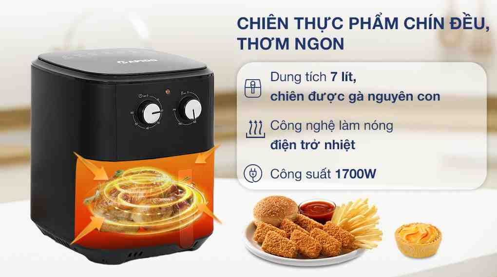 Nồi chiên không dầu Rapido SMART-7.0M 7 lít