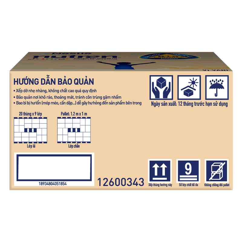 Thùng 24 hộp sữa pha sẵn Nutren Junior hương vani 180ml