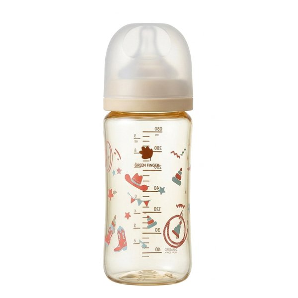 Bình sữa nhựa PPSU GreenFinger cổ rộng 280ml - Vật dụng cưỡi ngựa