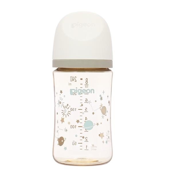 Bình sữa nhựa PPSU Pigeon Softouch Baby-Friendly World cổ rộng 240ml - Dải Ngân Hà