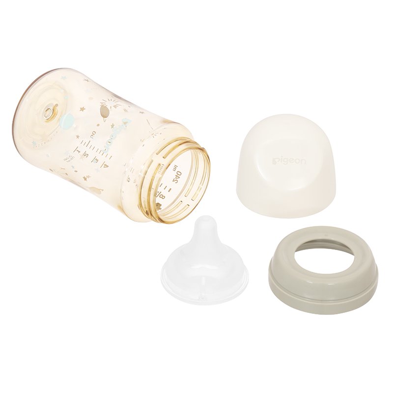 Bình sữa nhựa PPSU Pigeon Softouch Baby-Friendly World cổ rộng 240ml - Dải Ngân Hà
