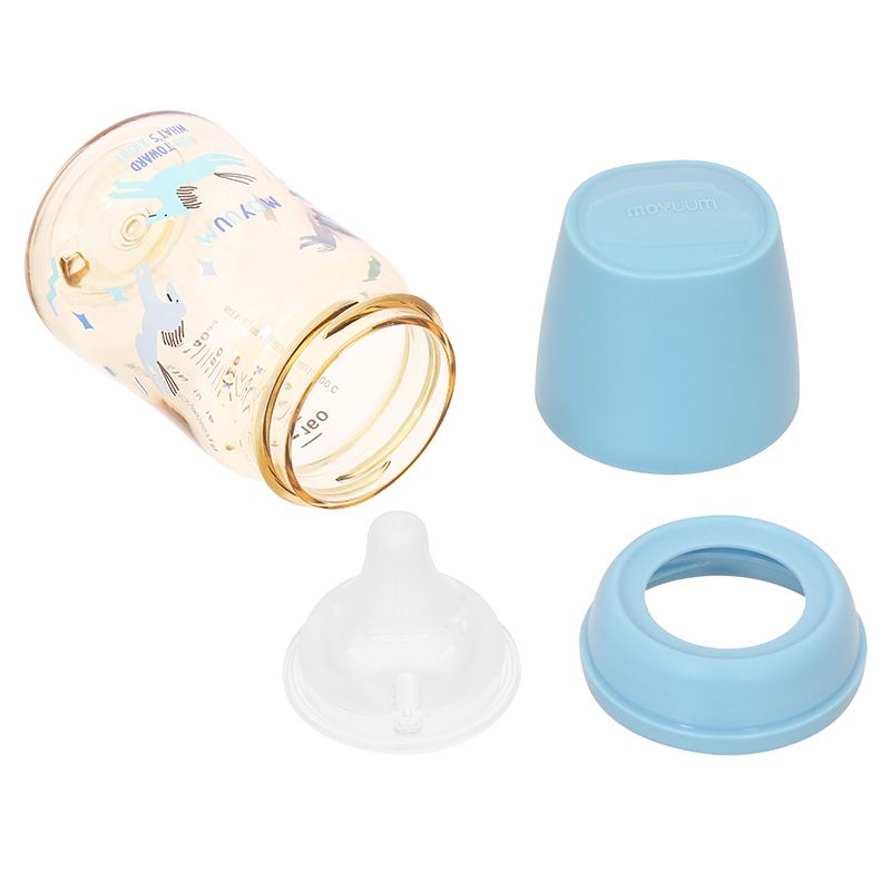 Bình sữa nhựa PPSU Moyuum All In One Bottle cổ rộng 170ml - Ngựa xanh