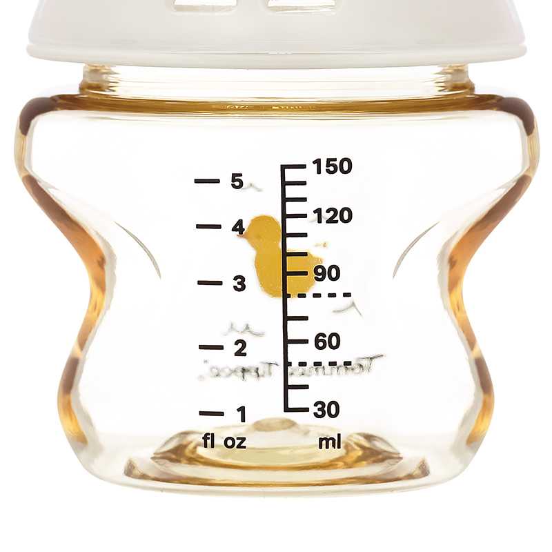 Bình sữa nhựa PPSU Tommee Tippee Natural Start cổ rộng 150ml - Họa tiết vàng