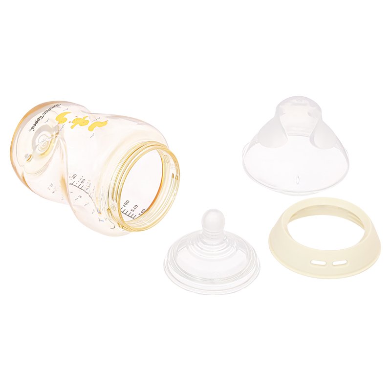 Bình sữa nhựa PPSU Tommee Tippee Natural Start cổ rộng 260ml - Họa tiết vàng