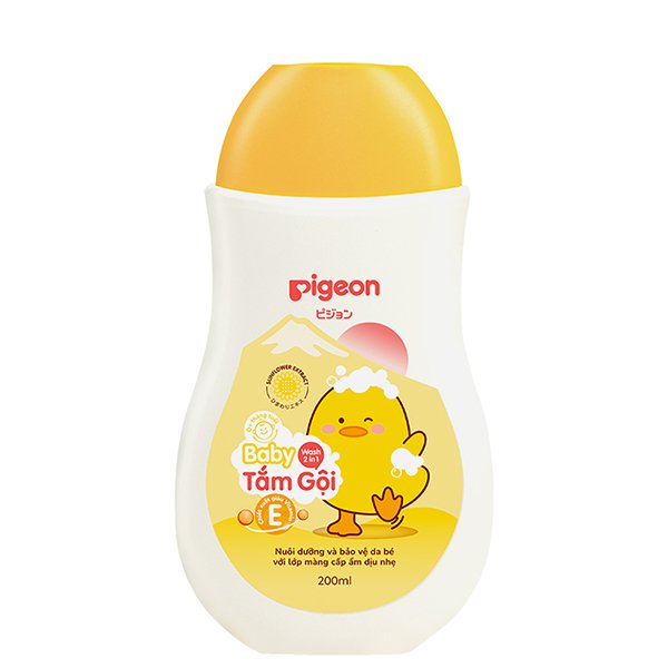 Sữa tắm & gội 2in1 cho bé Pigeon chiết xuất hoa hướng dương 200ml