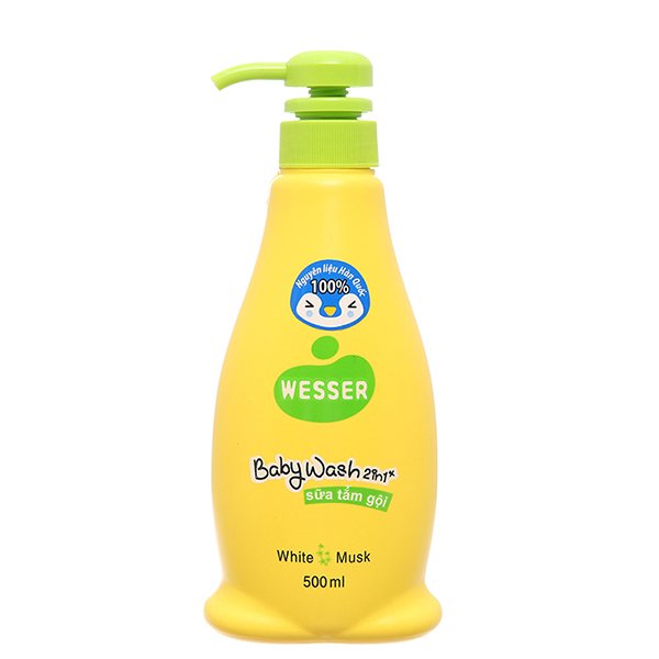 Sữa tắm & gội 2in1 cho bé Wesser hương cỏ xạ hương 500ml
