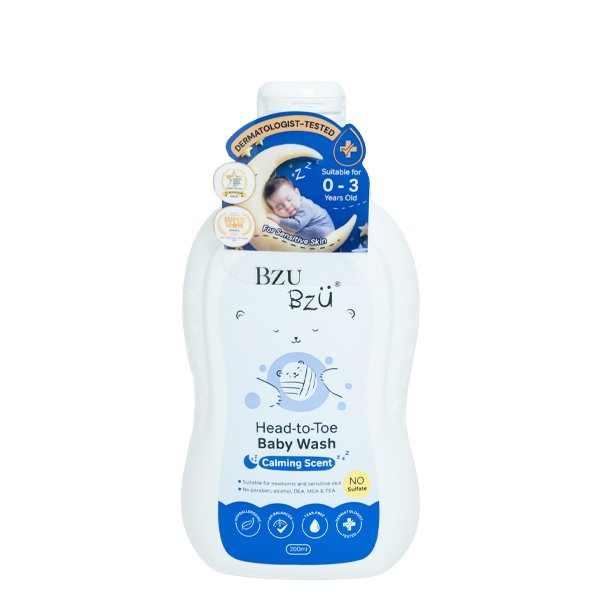 Sữa tắm & gội 2in1 cho bé BZU BZU Calming Scent hương dịu nhẹ 200ml