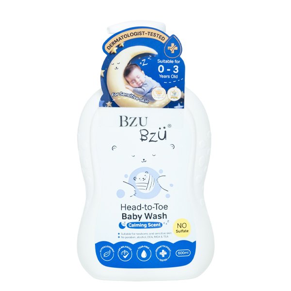 Sữa tắm & gội 2in1 cho bé BZU BZU Calming Scent hương dịu nhẹ 600ml