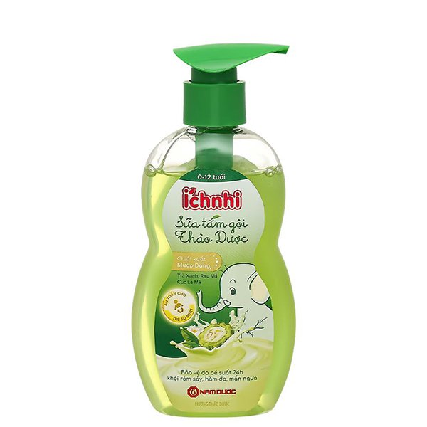 Sữa tắm & gội 2in1 cho bé Ích Nhi chiết xuất thảo dược 200ml