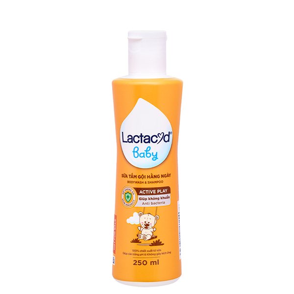 Sữa tắm & gội 2in1 cho bé Lactacyd Active Play hương tự nhiên 250ml