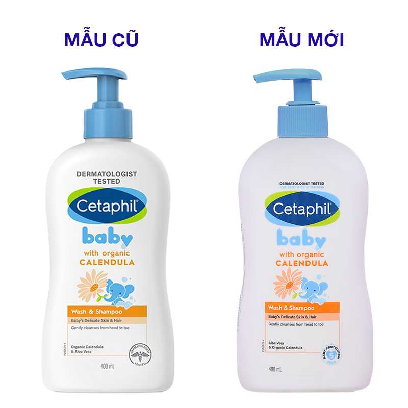 Sữa tắm & gội 2in1 cho bé Cetaphil Baby chiết xuất hoa cúc hữu cơ 400ml