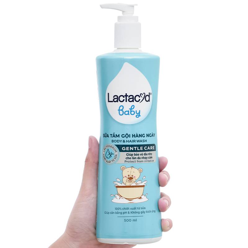 Sữa tắm & gội 2in1 cho bé Lactacyd Gentle Care hương dịu nhẹ 500ml
