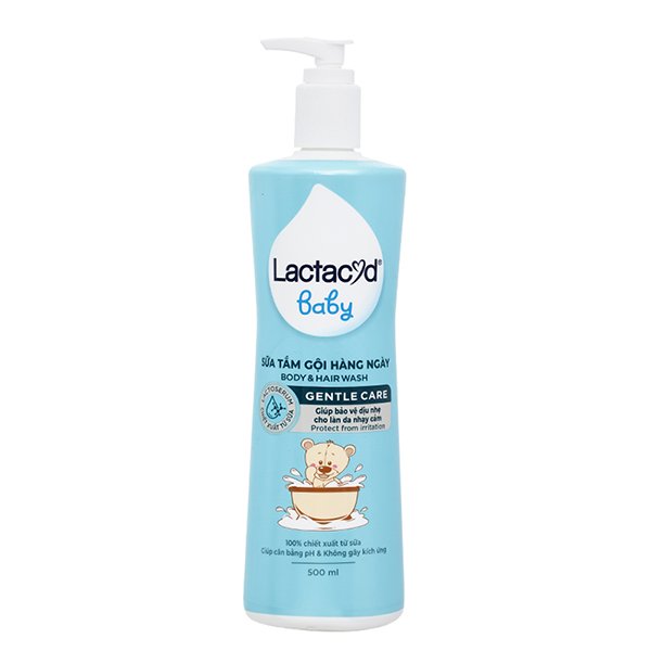 Sữa tắm & gội 2in1 cho bé Lactacyd Gentle Care hương dịu nhẹ 500ml