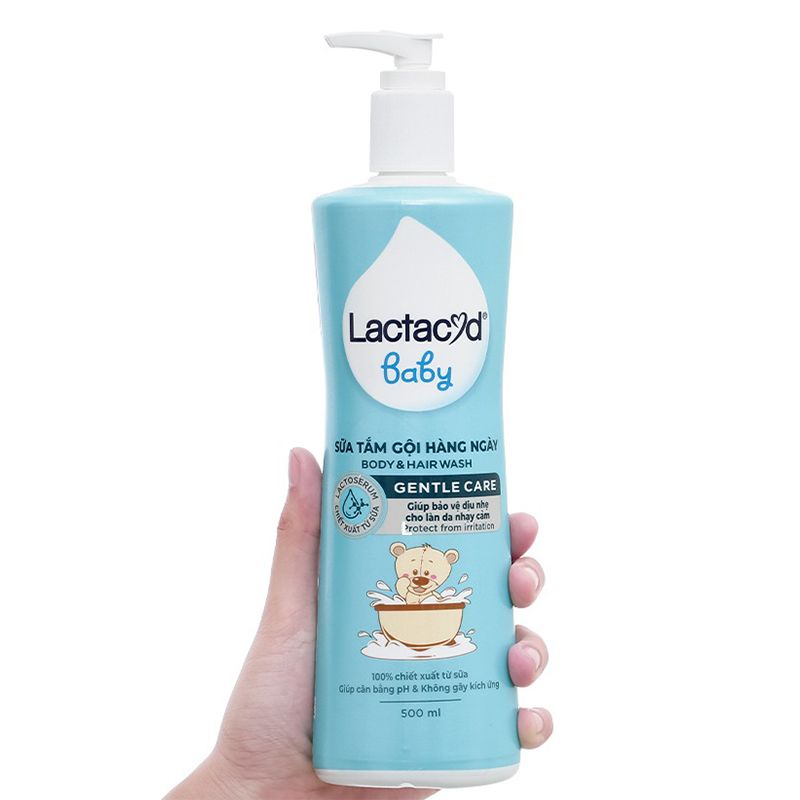 Combo 2 sữa tắm & gội 2in1 cho bé Lactacyd Gentle Care hương dịu nhẹ 500ml