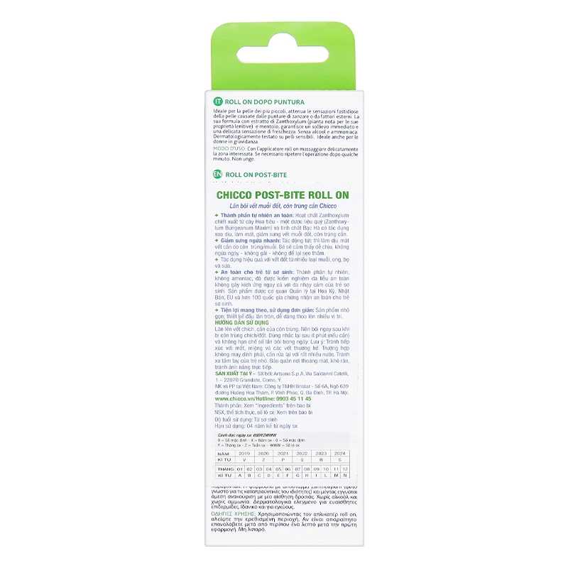 Lăn bôi vết muỗi đốt, côn trùng cắn Chicco 10ml
