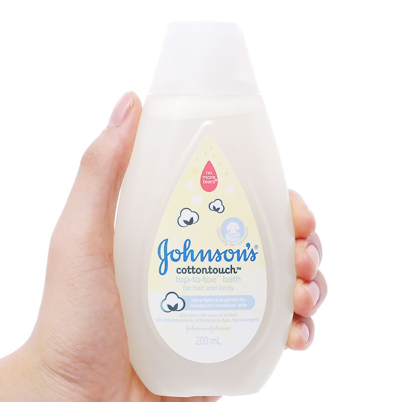 Sữa tắm & gội 2in1 cho bé Johnson's Baby Cotton Touch hương dịu nhẹ 200ml