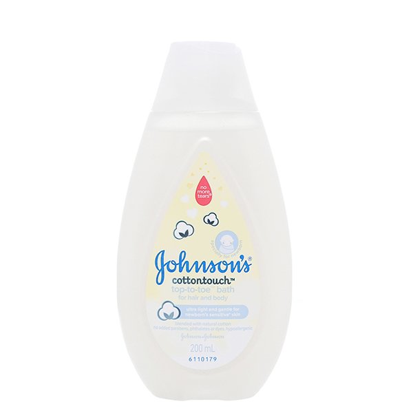 Sữa tắm & gội 2in1 cho bé Johnson's Baby Cotton Touch hương dịu nhẹ 200ml