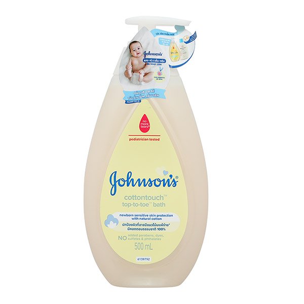 Sữa tắm & gội 2in1 cho bé Johnson's Baby Cotton Touch hương dịu nhẹ 500ml